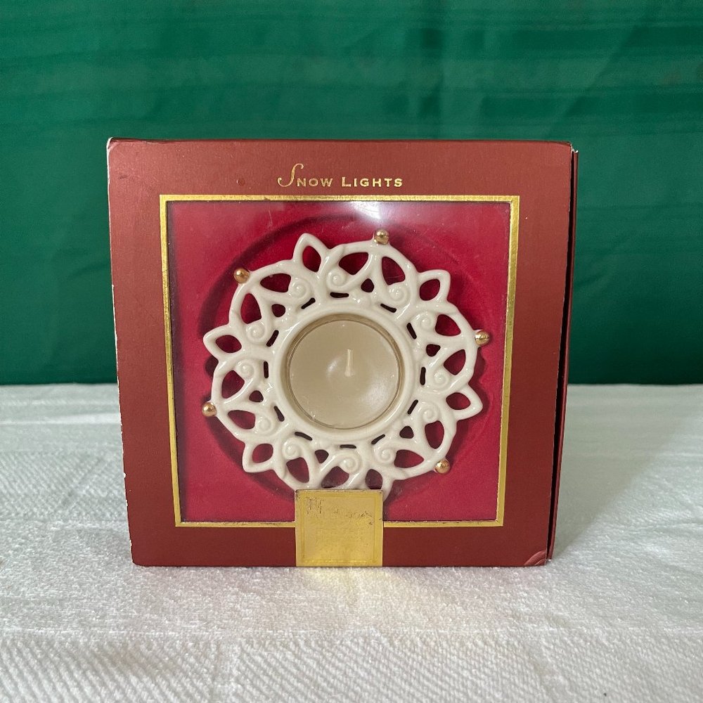 Holiday Snow Lights Candle Holder by Lenox